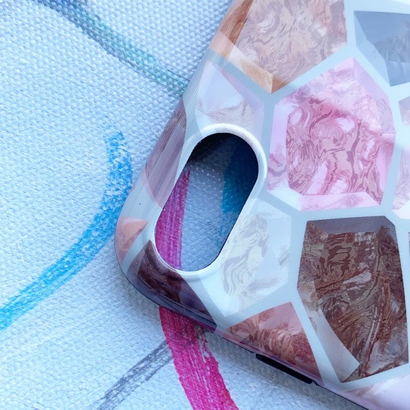 iPhone XS Max Case Marble Gem Print NEW - Picture 3 of 6